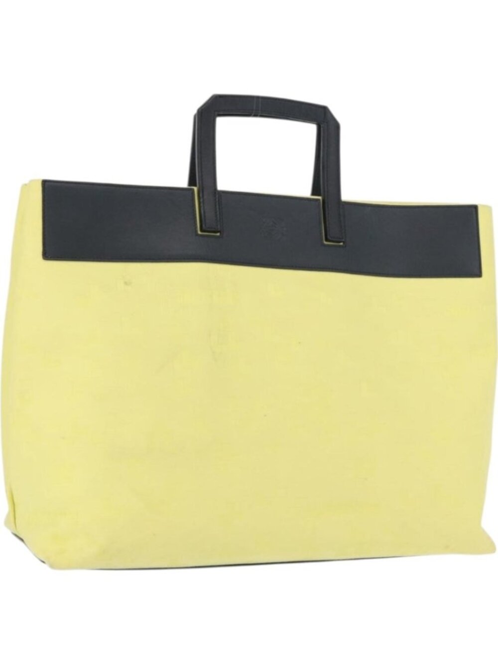 LOEWE Tote Bag Canvas Yellow Gold